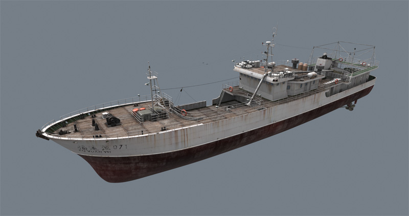 Fishing trawler model