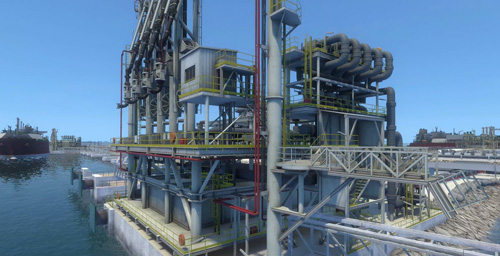 LNG jetty 3D model