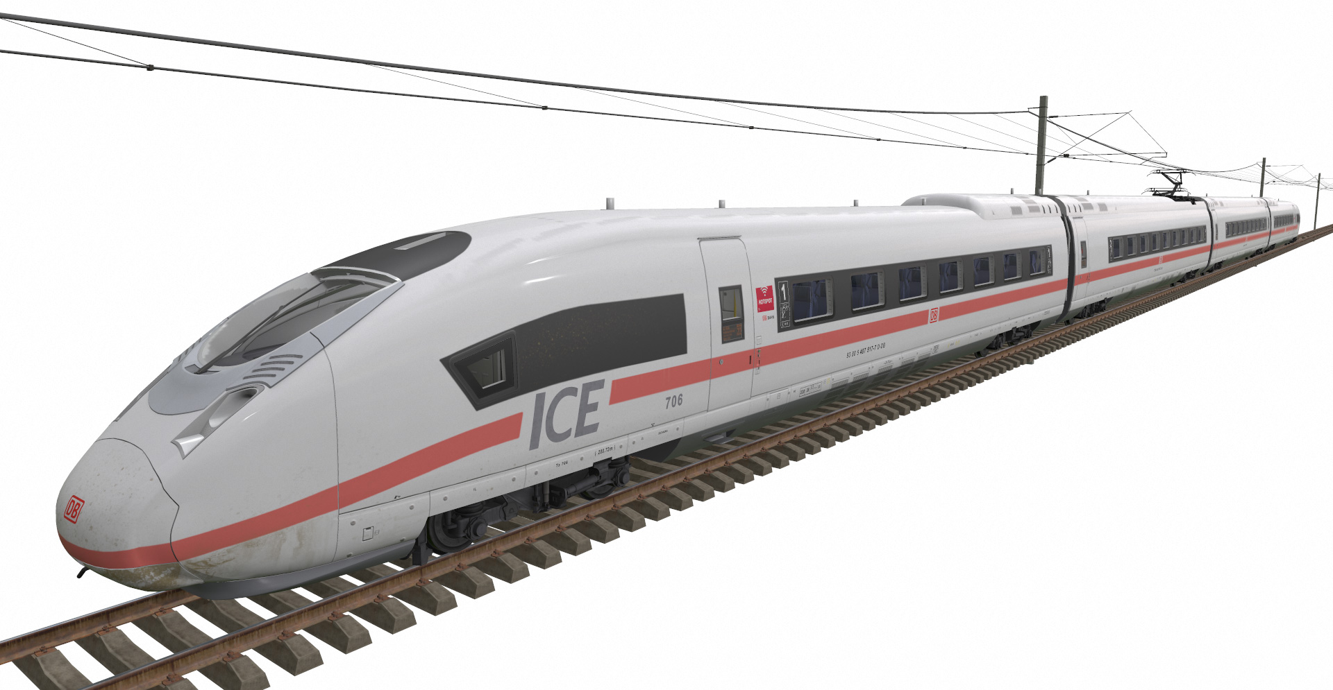 Train 3D Models Realistic Rail Transportation Content