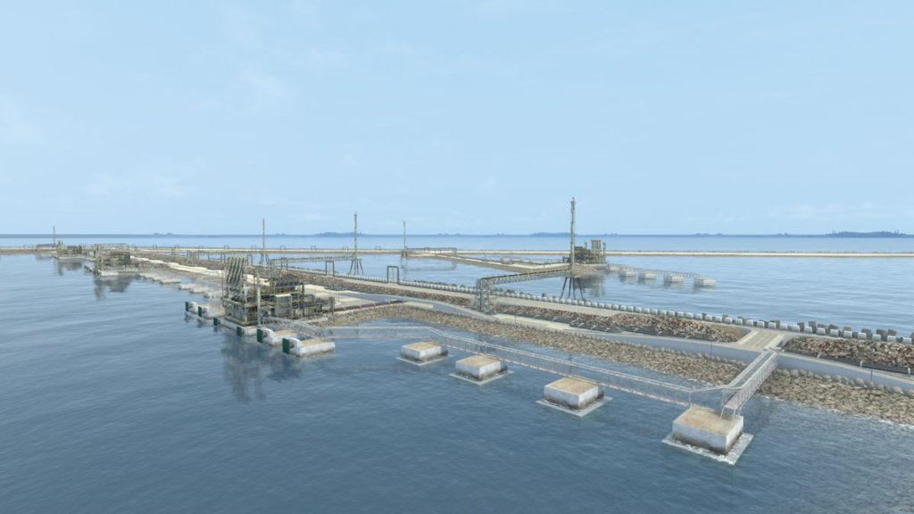 Ras Laffan Port 3D model the world's largest LNG export facility
