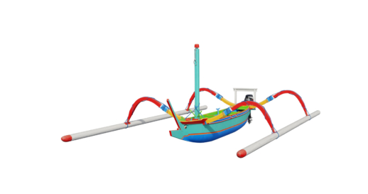 Jukung boat 3D model