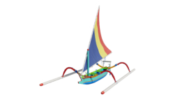 Jukung Sail boat 3D model