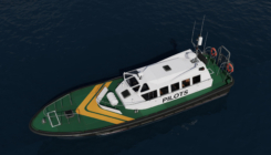 Pilot boat 3D model overall view
