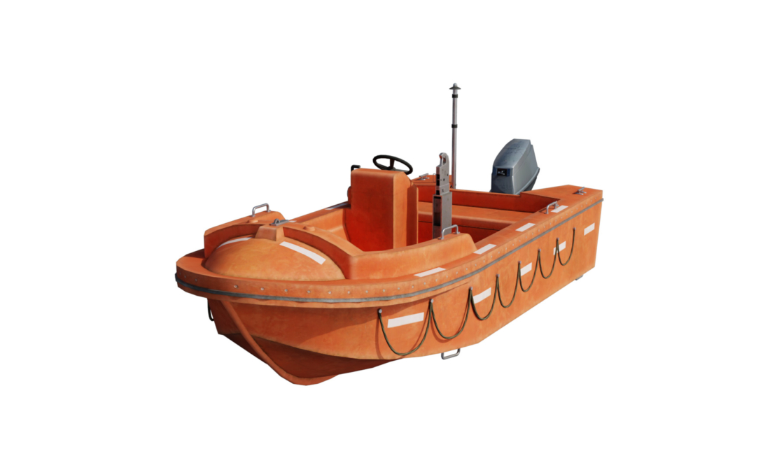Rigid Rescue Boat 3D model