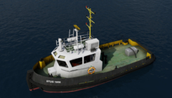 Tugboat 3D model overall view