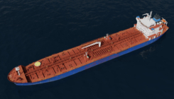 Oil tanker model overall view
