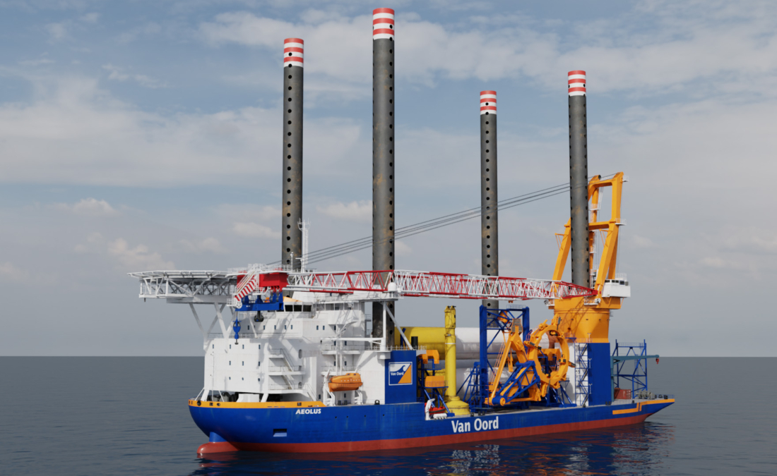 Wind turbine installation vessel