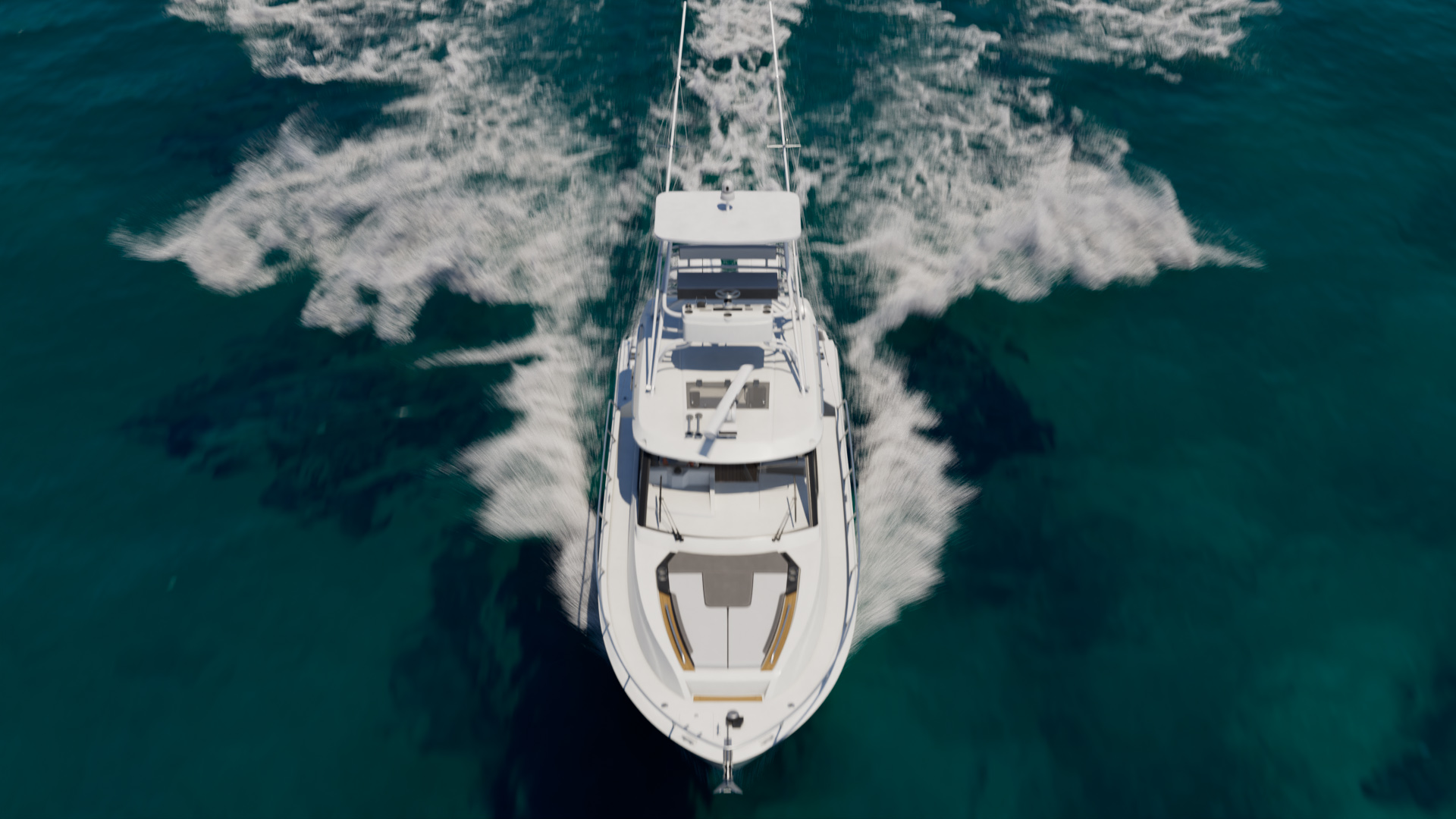 Fishing Yacht 3D visualization